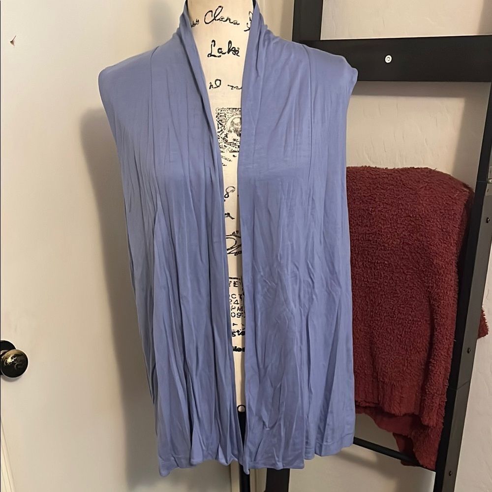 Talbots Blue Open Front Lightweight Cardigan Resort Wear Business Casual